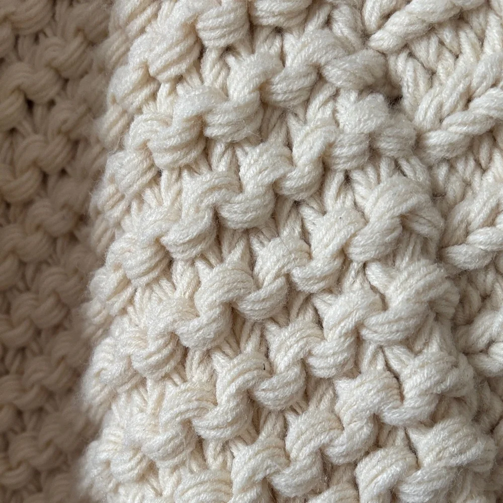 Anthropologie Cream Chunky Knit Cardigan - Picture 3 of 6